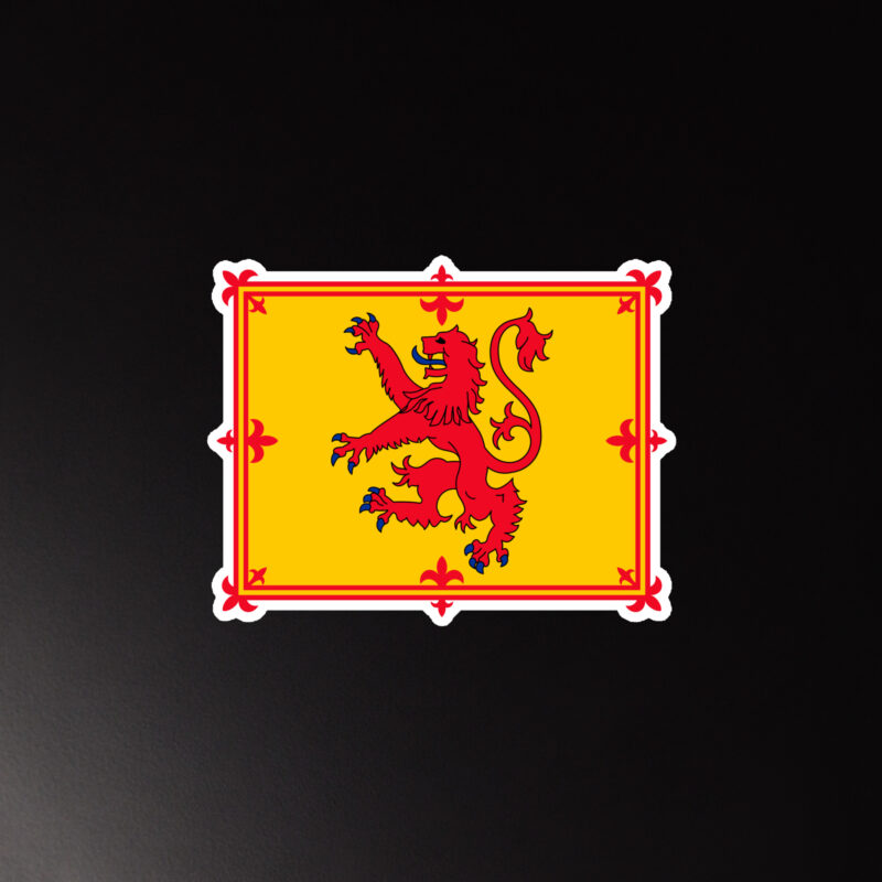 Rampant Lion Fridge Magnet - With Border