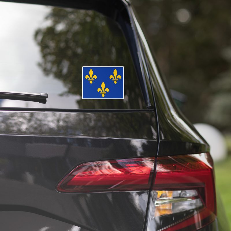 Fleur-de-Lis Sticker - With Background