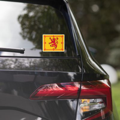 Rampant Lion Sticker - With Background